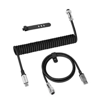 Cabo USB-C para USB-A, Attack Shark C01PRO Espiral, Aviator, Black