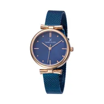 Relógio Analógico Feminino Daniel Klein Premium DK11956-7 - Azul/Rosa Ouro