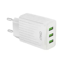 Carregador Only Turbo 3USB/ V8/ 4.4A/ 2V/ White