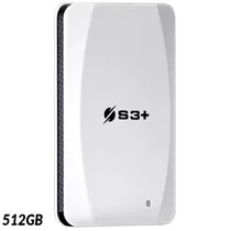 SSD Externo S3+ 512GB Play Plus S3SSDP512 2.5" USB 3.2 - Branco