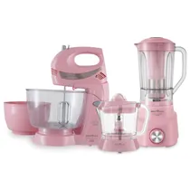 Kit de Cozinha Britânia BKT51R - 3 Em 1 - Batedeira + Liquidificador + Espremedor - 110V/60HZ - Rosa