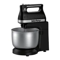 Batedeira Eletrica Interbras B30BR / 3.5 Litros / 5 Velocidades / 250W / 110V - Preto/ Inox