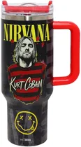 Copo Térmico Weedoo Nirvana Kurt Cobain (1.2L) Black/Red