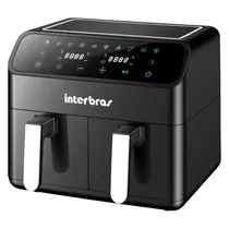 Fritadeira Elétrica Interbras Air Fryer S40BR 4L 1000W 110V 2 Em 1 - Preto