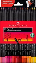 Lápis de Cor Faber Castell Cores Quentes (15 Unidades) 120715SOFTCQ