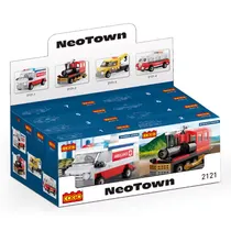 Bloques Cogo City Vehículos Exhibidor X 8