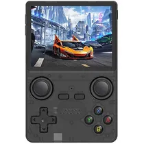 Console Portátil Powkiddy X35S 64GB de 3.5" com 10.000 Jogos - Preto Transparente(Espanhol/Inglês)