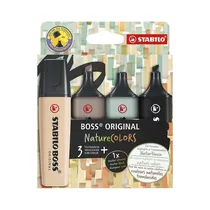 Marcador Stabilo Boss Original Naturecolors 70/4-2-5 4 Unidades