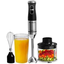 Mixer Molimix Turbo Mix MMX-1000 1.000 Watts + Batedor Fuê + Processador de Alimentos 220V ~ 50/60 HZ - Preto/Prata