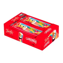 Bala de Gelatina Docile Canudinho Colorido Morango Cítrico 12X17G