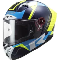 Capacete para Moto LS2 FF805 Thunder Carbon Racing Blue Yellow
