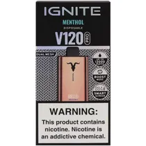 Vaper Descartavel Ignite V120 Pro Rose Gold Menthol 12000 Puffs