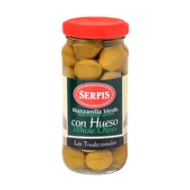 Aceitunas El Serpis Manzanilla Verde Con Hueso 235G