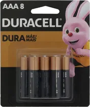 Pilhas Alcalinas Duracell AAA MN 2400B8 - 8 Unidades