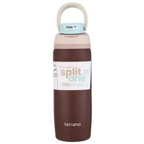 Garrafa Térmica Terrano Split One Pop Up - 750ML - com Bico - Marrom