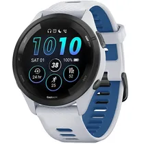 Relógio Garmin Forerunner 265 010-02810 com GPS/Wi-Fi - Branco/Azul