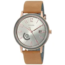 Relógio Analógico Fossil Vintage ES4266 Feminino, Couro - Marrom, Verde