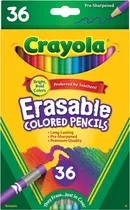 Lápis de Cor Crayola Erasable Colored Pencils 68-1036 (36 Unidades)
