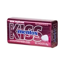 Mentos Chicle Kiss Morango - 35GR Rosa