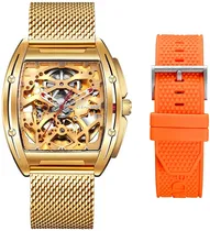 Relogio Masculino Ciga Design Z031-SIGO-W35OG Skeleton Mechanical Watch Z Series Gold