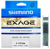 Linha Monofilamento Shimano Exage EXG15020 7.50LB 0.205MM 150M - Cinza