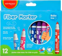 Marcador Escolar Keyroad KR972320 Jumbo - 12 Cores