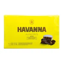 Alfajor Havanna Misto Cobertura de Chocolate Preto e Cobertura de Merengue Branco com Recheio Doce de Leite Caixa c/ 12X55G