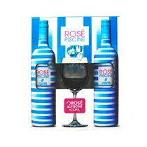 Kit Vino Vinovalie Rose Piscine 2 750ML + Copa