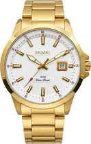Relogio Skmei 1654 Gold White - Masculino