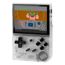 Consola Game Portatil Anbernic Gameboy Switch RG35XX / Recarregável / PS1/ PS2/ PSP / 3.5" / 64GB - Branco