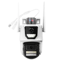 Câmera de Segurança Mannatech SWD2384HY-P17 Outdoor / Smart Wi-Fi / 360° - Branco / Preto