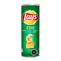 Batata Frita Lays Stax Sabor Creme e Cebola Tubo 134G