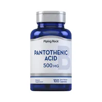 Vitamina Piping Rock Pantothenic Acid 500MG 100 Cápsulas