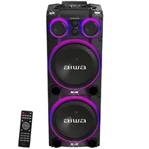 Caixa de Som Aiwa AWPOC15 2 de 15" 4.000 Watts P.M.P.O com Bluetooth/USB - Preta