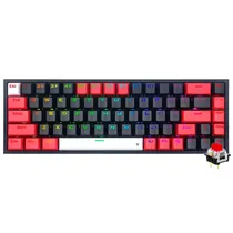 Teclado Redragon K631RGB-Pro-BR Castor Mecani B/R Black/Red/White