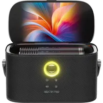 Speaker / Caixa de Som Portatil para Karaokê Joog Shell S2 / 140W / 8" / 2X Microfones Sem Fio / Bluetooth - Preto