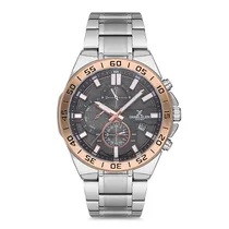 Relogio Analógico Masculino Daniel Klein DK.1.12733-5 Exclusive Gents / Pulseira de Aço Inoxidável - Prata/Rose Gold