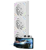 Water Cooler Cpu Thermalright Rainbow Vision 360 Turbo Argb White, Liquid, Branco, 360MM, Intel 115X/ 1200/ 1700/ 1851/ 2011/ 2066, AMD AM4/ AM5