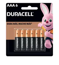 Pilha Alcalina Duracell AAA PACK-6
