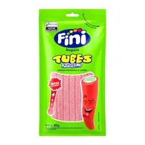 Bala de Gelatina Fini Canudinho Morango Ácido 80G