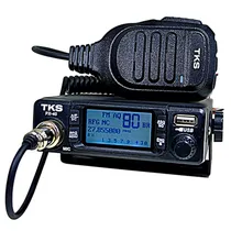 Radio Amador TKS PX-40 / 80 Canais / AM/FM (Redução Eletrônica de Ruído + Frequencímetro) 8W - Preto