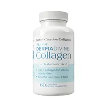 Vitamina Earth's Creation Dermadivine Collagen With Hyaluronic Acid 100MG 60 Cápsulas
