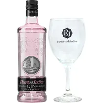 Pacote Gin Puerto de Indias Morango + Taça