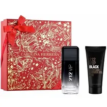 Kit Perfume Masculino Carolina Herrera 212 Vip Black Edp 100 ML + Gel de Banho 100 ML