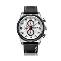 Relógio Analógico Masculino Megir Chronograph ML2082GS-BK-7 - Preto/Prata