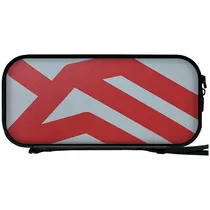 Case para Nintendo Switch 2 Eva Rígido Cinza com Vermelho Geometrico