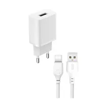 Carregador Xo L99 USB-A/2.4A/com Cabo Type-C - Branco