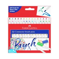 Marcador Faber Castell Connector Brush Pen 153030 30 Unidades