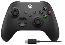 Controle Sem Fio Xbox + Cabo USB-C para Xbox e PC (1V8-00016) Preto