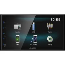 Toca MP4 Automotivo Kenwood DMX120BT Tela de 6.8" com Bluetooth/USB - Preto